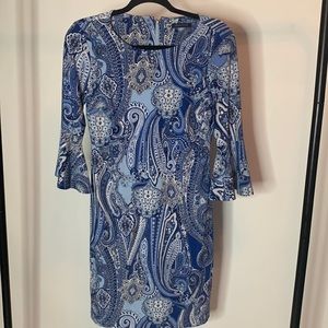 Tommy Hillfiger Bell Sleeve Paisley Dress